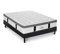 Ensemble Matelas Altesse Mousse Accueil Mémoire - 26 cm et Kit Bois Noir - 140 x 200 cm