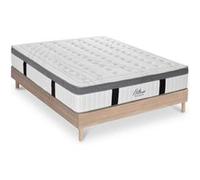Ensemble Matelas Altesse Mousse Accueil Mémoire - 26 cm et Sommier Kit Bois - 180 x 200 cm