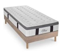 Ensemble Matelas Altesse Mousse Accueil Mémoire - 26 cm et Sommier Kit Bois - 90 x 190 cm