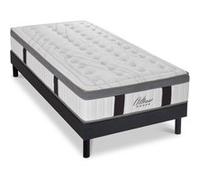 Ensemble Matelas Altesse Mousse Haute densité Accueil Mémoire - 26 cm et Kit Bois Noir - 90 x 190 cm