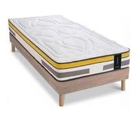 Ensemble Matelas AUBERTIN et Sommier SÉLÉNA - Naturel - 90x190 cm G
