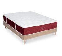 Ensemble Matelas Aubertin Ressorts ensachés Accueil mémoire et sommier kit bois - 140 x 200 cm G