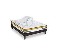 Ensemble Matelas Aubertin Ressorts ensachés Accueil mémoire + sommier + accessoires - 140 x 190 cm