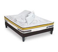 Ensemble Matelas Aubertin Ressorts ensachés Accueil mémoire + sommier + accessoires - 140 x 190 cm