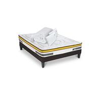 Ensemble Matelas Aubertin Ressorts ensachés Accueil mémoire + sommier + accessoires - 180 x 200 cm