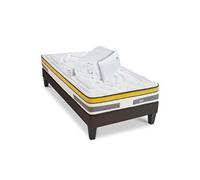 Ensemble Matelas Aubertin Ressorts ensachés Accueil mémoire + sommier + accessoires - 90 x 200 cm