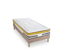 Ensemble Matelas Aubertin Ressorts ensachés Accueil mémoire + sommier kit bois - 90 x200 cm