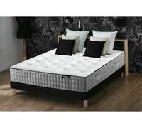 Ensemble matelas CAPUCINE 30 cm 672 ressorts ensachés 7 zones + sommier tapissier 140x190 BOBOCHIC 140x190