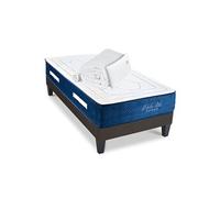 Ensemble Matelas Dolce Vita Ressorts Accueil mémoire + sommier gris + accessoires-90 x 200 cm