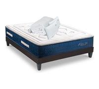 Ensemble Matelas Dolce Vita Ressorts ensachés Accueil mémoire + sommier gris + accessoires-180 x 200