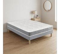 Ensemble Matelas Douces Nuits Aline 598 Ressorts ensachés + Sommier Base Ferme 90x200