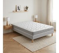 Ensemble Matelas Douces Nuits Cicareve - 667 ressorts ensachés + Sommier Base Ferme 140x190