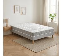 Ensemble Matelas Douces Nuits Maeva Mousse HR 35g/m3 + Sommier Base Ferme 160x200