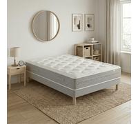 Ensemble Matelas Douces Nuits Mary Mousse HR 55kg/m3 + Sommier Base Morpho 140x190
