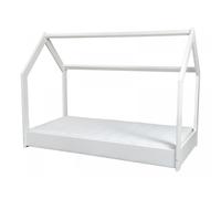 Ensemble Matelas Eco+Lit Maison Cabane 190x90cm Blanc