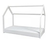 Ensemble matelas ECO+Lit maison cabane 190x90cm (couleur: blanc)