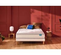 Ensemble matelas et sommier 140 x 190 cm blanc - Merinos Calm Lit