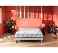 Ensemble matelas et sommier 140 x 190 cm blanc - Merinos Cheer Bed