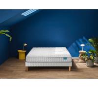 Ensemble matelas et sommier 140 x 190 cm blanc - Merinos Optilit