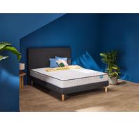 Ensemble matelas et sommier 140 x 190 cm chine gris anthracite - Merinos Well Bed