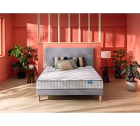 Ensemble matelas et sommier 140 x 190 cm chine gris clair - Merinos Cheer Bed