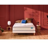Ensemble matelas et sommier 140 x 200 cm blanc - Merinos Calm Lit