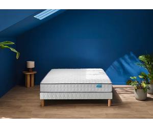 Ensemble matelas et sommier 140 x 200 cm blanc - Merinos Well Bed
