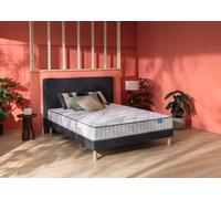 Ensemble matelas et sommier 160 x 200 cm chine gris anthracite - Merinos Cheer Bed