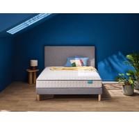 Ensemble matelas et sommier 160 x 200 cm chine gris clair - Merinos Well Bed