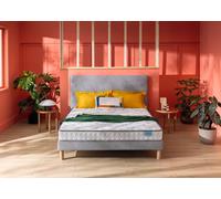 Ensemble matelas et sommier 90 x 190 cm chine gris clair - Merinos Happy Lit