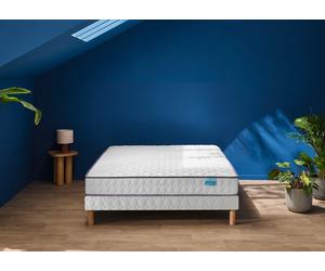 Ensemble matelas et sommier 90 x 200 cm blanc - Merinos Well Bed