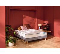 Ensemble matelas et sommier 90 x 200 cm chine gris clair - Merinos Cosy Lit