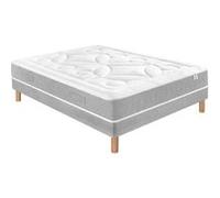 Ensemble Matelas et Sommier Ferme Moelleux Mousse de Confort 140x190 Blanc