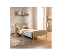 Ensemble matelas ferme mousse Tranquillité 2.0 + Lit enfant cannage bois naturel 90x200 - LT17018 - ANNA