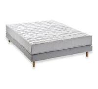 Ensemble matelas ferme + sommier 140 x 190 x 19 cm - Ressorts - 3 zones G