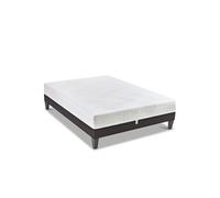 Ensemble Matelas HERA - Mousse mémoire de forme et sommier - Blanc - 140x200 cm