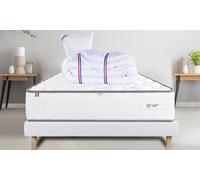 Ensemble matelas Iris mousse ferme 20 cm sommier 13 cm : 140 x 200 cm / Avec sommier et matelas