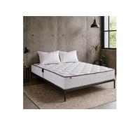 Ensemble Matelas Iris - Mousse haute densité - Ferme - Réversible - 140x190 cm - 20 cm - Oreiller(s)