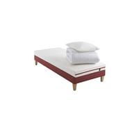 Ensemble matelas junior 100% latex, sommier, pieds, couette et oreiller Crépuscule 200 - 90x190