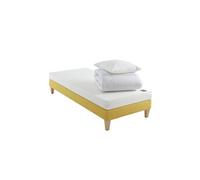 Ensemble matelas junior mousse, sommier, pieds, couette et oreiller Aurore 100 - 80x190