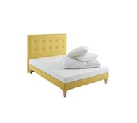 Ensemble matelas junior mousse, sommier, pieds, tête de lit, couette et oreiller Aurore 100 - 140x200