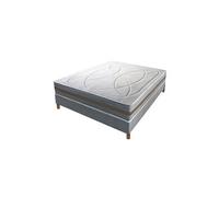 - Ensemble Matelas Latex 80x200 cm - NATURE LATEX 220, Sommier Tradition Graphic et Pieds - Ferme - Epaisseur 22 cm - Frabrication Française