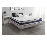 Ensemble matelas Latex et Mémoire de forme ACTILATEX ERGO 140x190 cm Maxi épaisseur 5zones de confort + sommier KIT gris