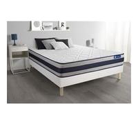 Ensemble matelas Latex et Mémoire de forme ACTILATEX ERGO 140x200 cm Maxi épaisseur 5zones de confort + sommier KIT blanc