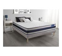 Ensemble matelas Latex et Mémoire de forme ACTILATEX ERGO 200x200 cm Maxi épaisseur 5zones de confort + sommier KIT gris