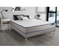 Ensemble matelas Latex et Memoire de forme ACTILATEX FORM 140x200 cm 5zones de confort + sommier KIT gris