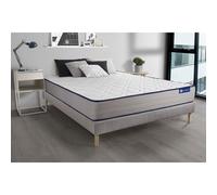 Ensemble matelas Latex et Memoire de forme ACTILATEX FORM 140x200 cm 5zones de confort + sommier KIT gris