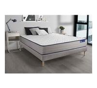 Ensemble matelas Latex et Mémoire de forme ACTILATEX FORM 140x200 cm 5zones de confort + sommier KIT gris