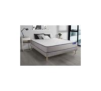 Ensemble matelas Latex et Memoire de forme ACTILATEX FORM 160x200 cm 5zones de confort + sommier KIT gris