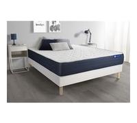 Ensemble matelas Latex et Memoire de forme ACTILATEX SLEEP 140x190 5zones de confort + sommier KIT blanc